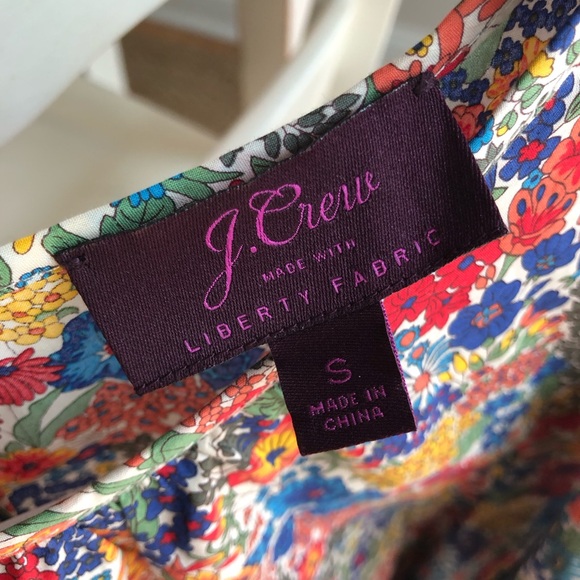 New: J Crew Cotton Poplin Top in Liberty Margaret Annie Floral Print. Size S - Picture 12 of 13